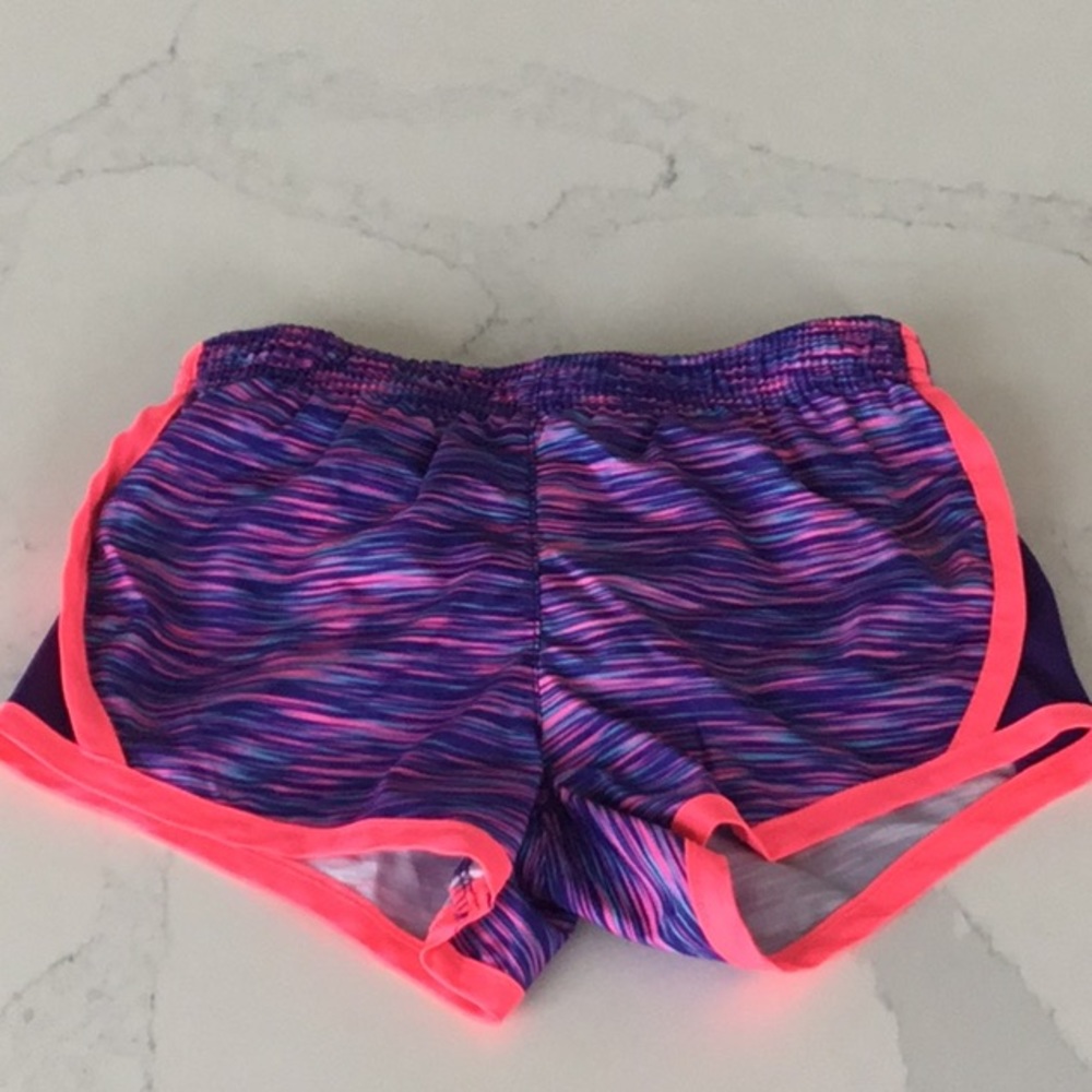 Neon pink shorts with liner, size 4, like new
